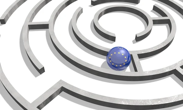 L'Unione europea nel labirinto dei problemi politici — Foto Stock