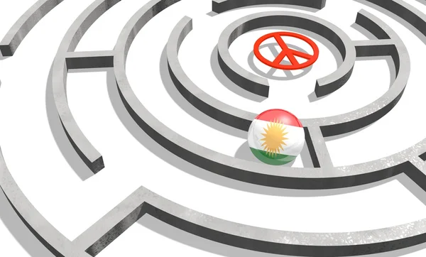Kurdistan in the maze of politic problems — Stock Photo, Image
