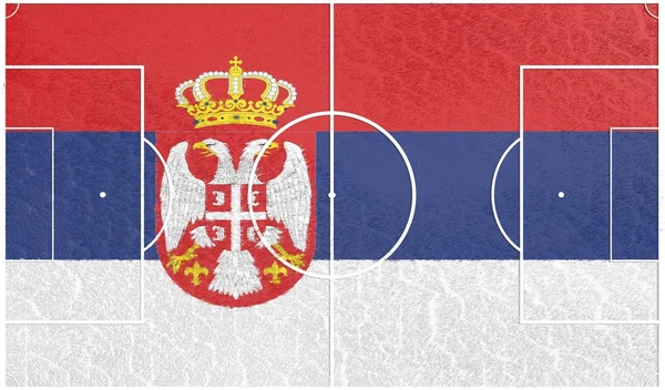 Serbien fotboll — Stockfoto