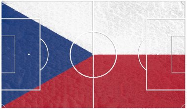 Futbol sahasında çek bayrağı