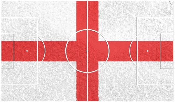 England flag on football field — Stock Photo, Image