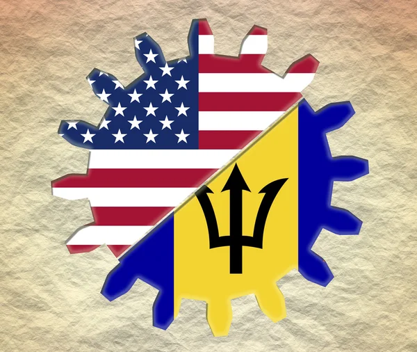 Отношения США и Барбадоса — стоковое фото