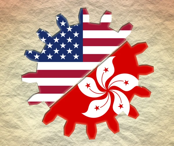 美国和香港的关系 — 图库照片