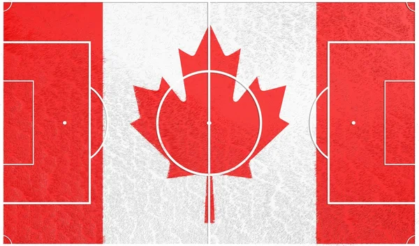 Kanada-Fahne auf Fußballplatz — Stockfoto