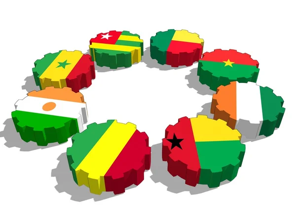 A Nyugat-afrikai gazdasági és Monetáris Unió UEMOA — Stock Fotó