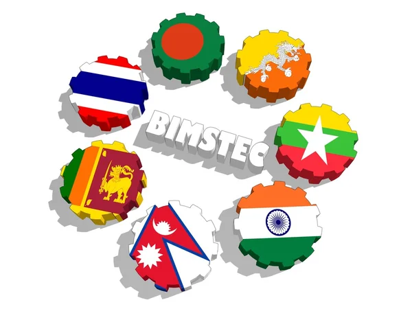 Bimstec Bay of Bengal Initiative for Multi-Sectoral Technical and Economic Cooperation — Stock Photo, Image