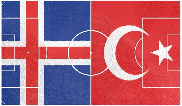 Campeonato da Islândia vs Turquia Europa 2016 — Fotografia de Stock