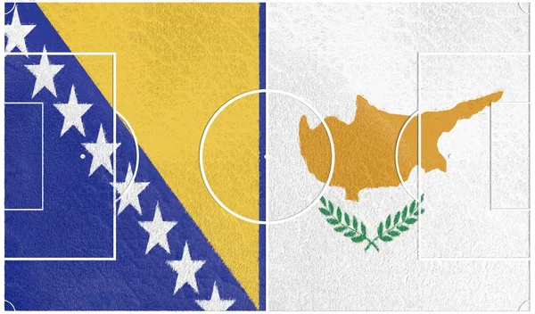 Κύπρος vs Βοσνία πρωτάθλημα Ευρώπης 2016 — Φωτογραφία Αρχείου