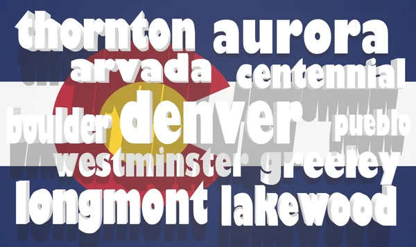 Hlavní města Colorado tag cloud — Stock fotografie