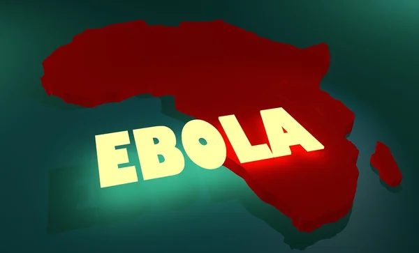 Ébola neón brillo texto —  Fotos de Stock