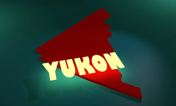 Yukon Καναδά επαρχία περίγραμμα — Φωτογραφία Αρχείου