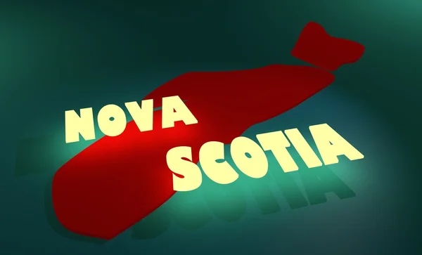 Nova scotia canada province outline map — Stock Photo, Image