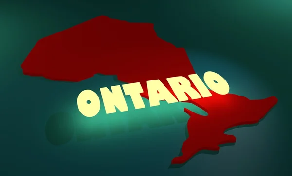 Umrisskarte der Provinz Ontario Kanada — Stockfoto