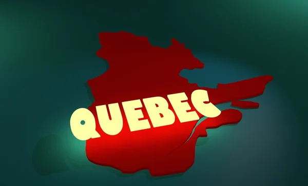 Quebec canada province outline map — Stock Photo, Image