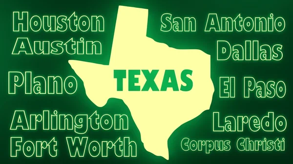 Teksas eyalet şehirler — Stok fotoğraf