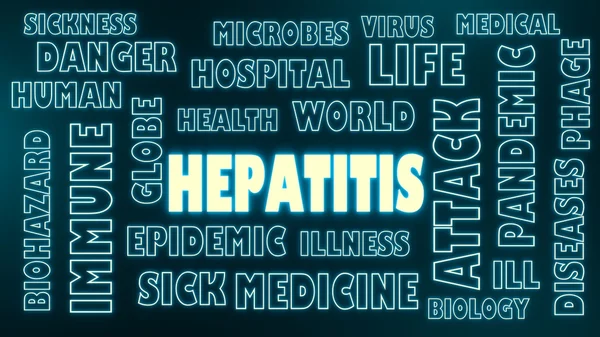 Hepatitis neon shine text — Stock Photo, Image