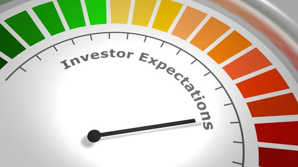 Painel de dispositivos de medição abstrato das expectativas dos investidores — Fotografia de Stock