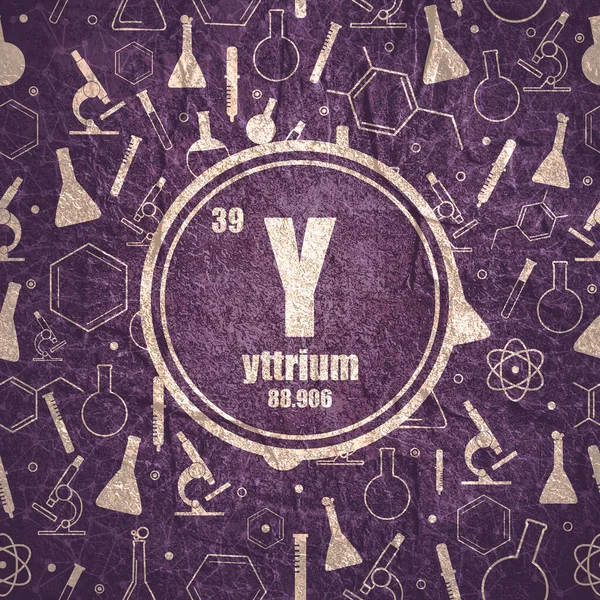 Yttrium 화학 원소. 주기율표의 개념. — 스톡 사진