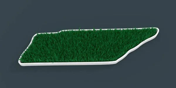 テネシー州地図3D緑の草 — ストック写真