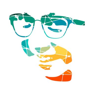 Kadın kafasının silueti. Güzellik ve moda