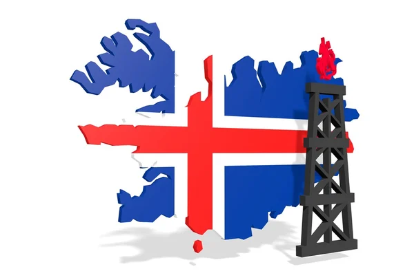 Iceland gas mining industry — Stock Photo, Image