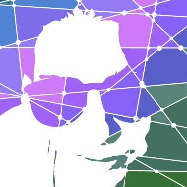 Kadın kafasının silueti. Güzellik ve moda