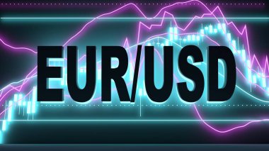 Neon ışıklı şamdan borsa arkaplanı