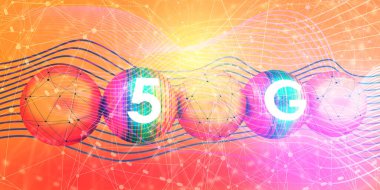 İletişim ve navigasyon teknolojisi konsepti. 3B illüstrasyon