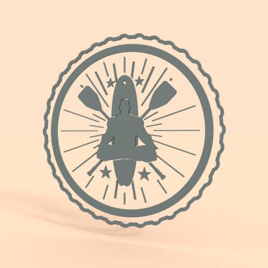 Kürek tahtası yoga meditasyonu. Sağlıklı yaşam tarzı kavramı