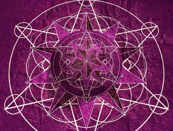 Mystical esoteric gothic geometry thin lines symbol — Stock Photo, Image