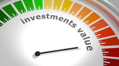 Yatırım değerlerinden oluşan soyut ölçüm aracı paneli