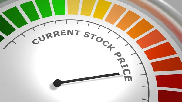 Painel de dispositivo de medição abstrato preço estoque atual — Fotografia de Stock