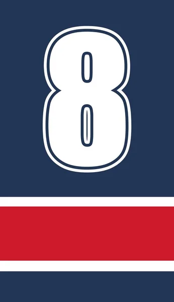 Washington Capitals buz hokeyi takımının üniforma rengi — Stok Vektör