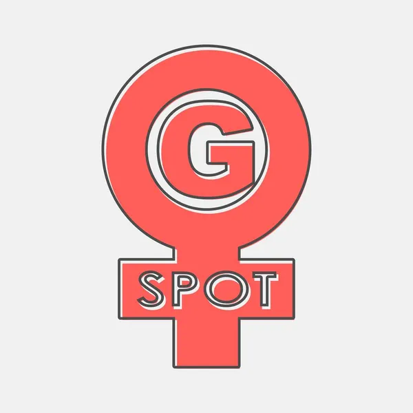 Spot-g erogena zon emblem i tunn linje stil — Stock vektor