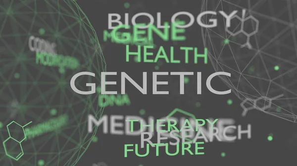 Genome redigering, reglera och rikta ord moln — Stockfoto