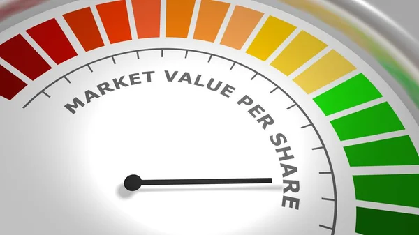 Valor de mercado por ação painel abstrato do dispositivo de medição — Fotografia de Stock