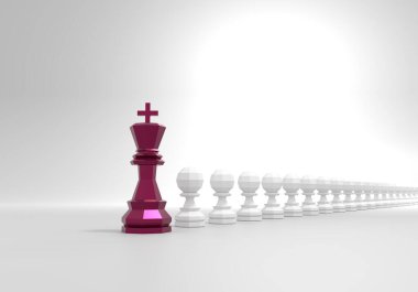 Satrancın kralı, piyon kalabalığının önünde duruyor..