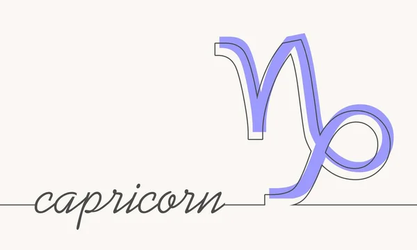 Ikona symbolu koziego zodiaku w stylu cienkiej linii — Wektor stockowy