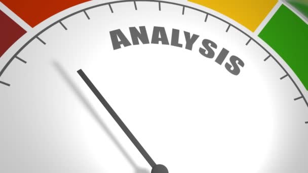 Analytické měřicí zařízení se šipkou a měřítkem. — Stock video
