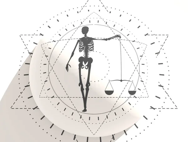 Mistyczna ezoteryczna gotycka geometria cienkich linii symbol — Zdjęcie stockowe