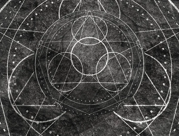 Мистическая эзотерическая готическая геометрия — стоковое фото