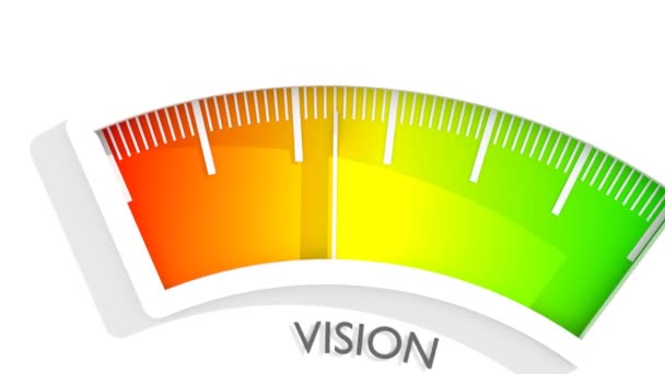 Zařízení pro měření zraku se šipkou a měřítkem. — Stock video