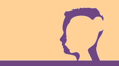 Kadın kafası bir erkeğin kafasının gölgesinde