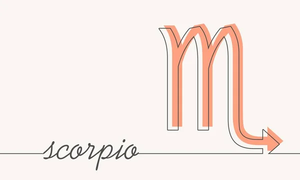 Scorpion zodiaku symbol ikona w stylu cienkiej linii — Wektor stockowy