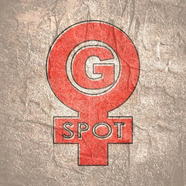 Spot-g emblema zona erógena em estilo linha fina — Fotografia de Stock