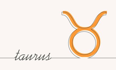 İnce çizgi biçiminde boğa burcu simgesi