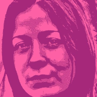 Kadın kafasının yarım tonluk silüeti..