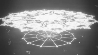 Zodyak çemberli mistik bir astroloji sembolü.