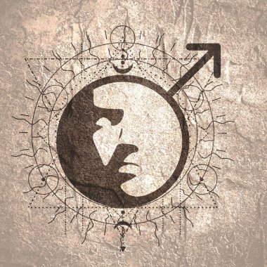 Zodyak ve astroloji, Mars gezegeninin ve insanoğlunun yüzünün sembolü.