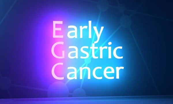 EGC - Early Gastric Cancer acronym. Neon shine text. 3D Render — Stock Photo, Image